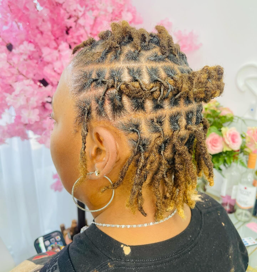 Bold Contrast Twisted Locs