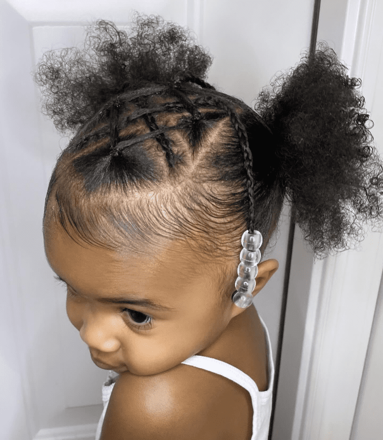 Braided Puffs and Beads