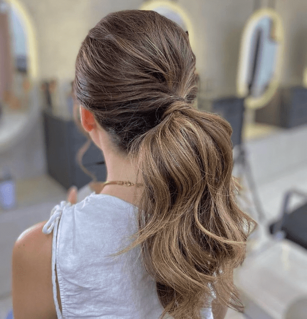 Caramel Waves Elevated Ponytail