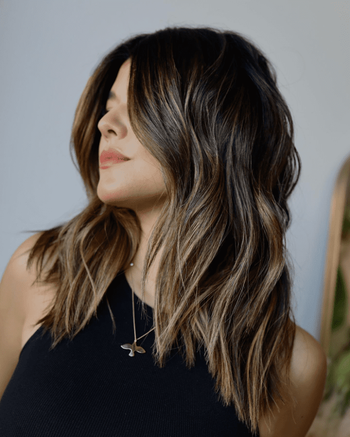 Casual Mid-Length Cut with Textured Waves
