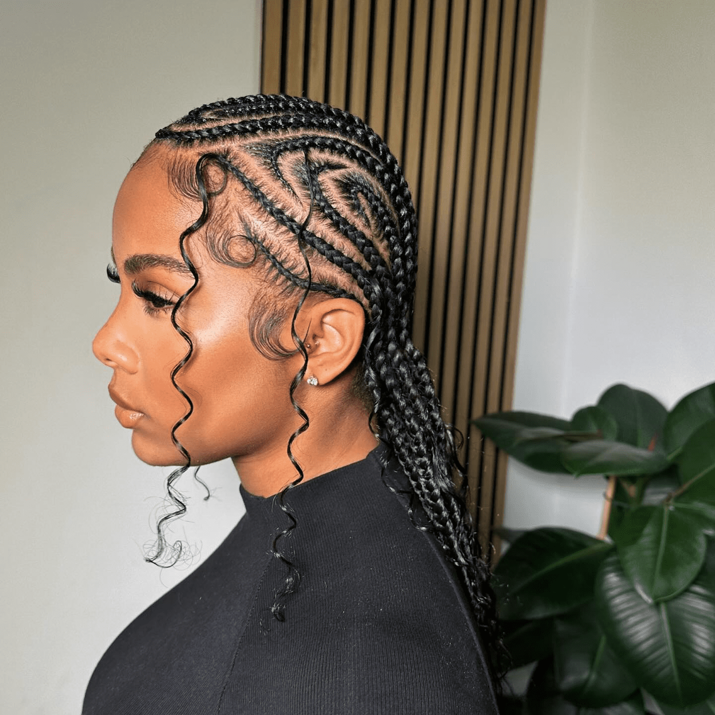 Chic Knotless Braids with Neat Sections and Gentle Waves