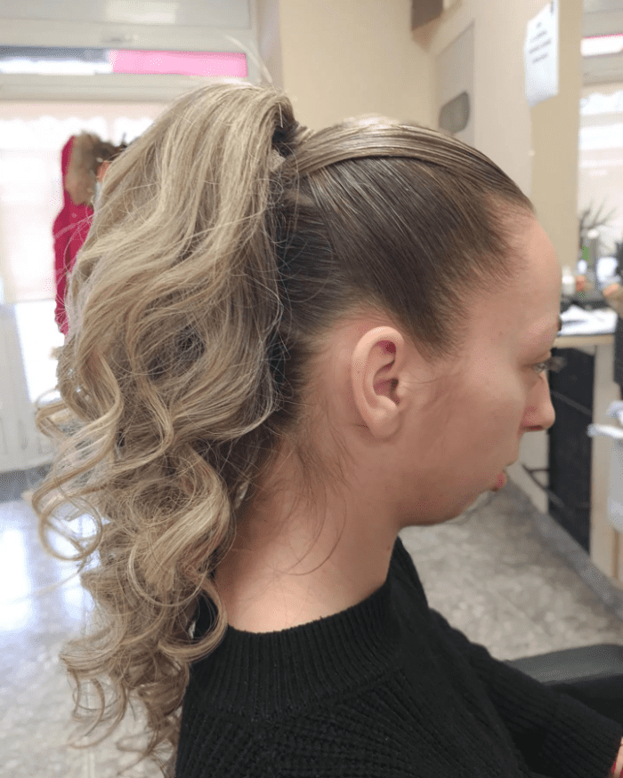 Chicly Tousled Side Ponytail