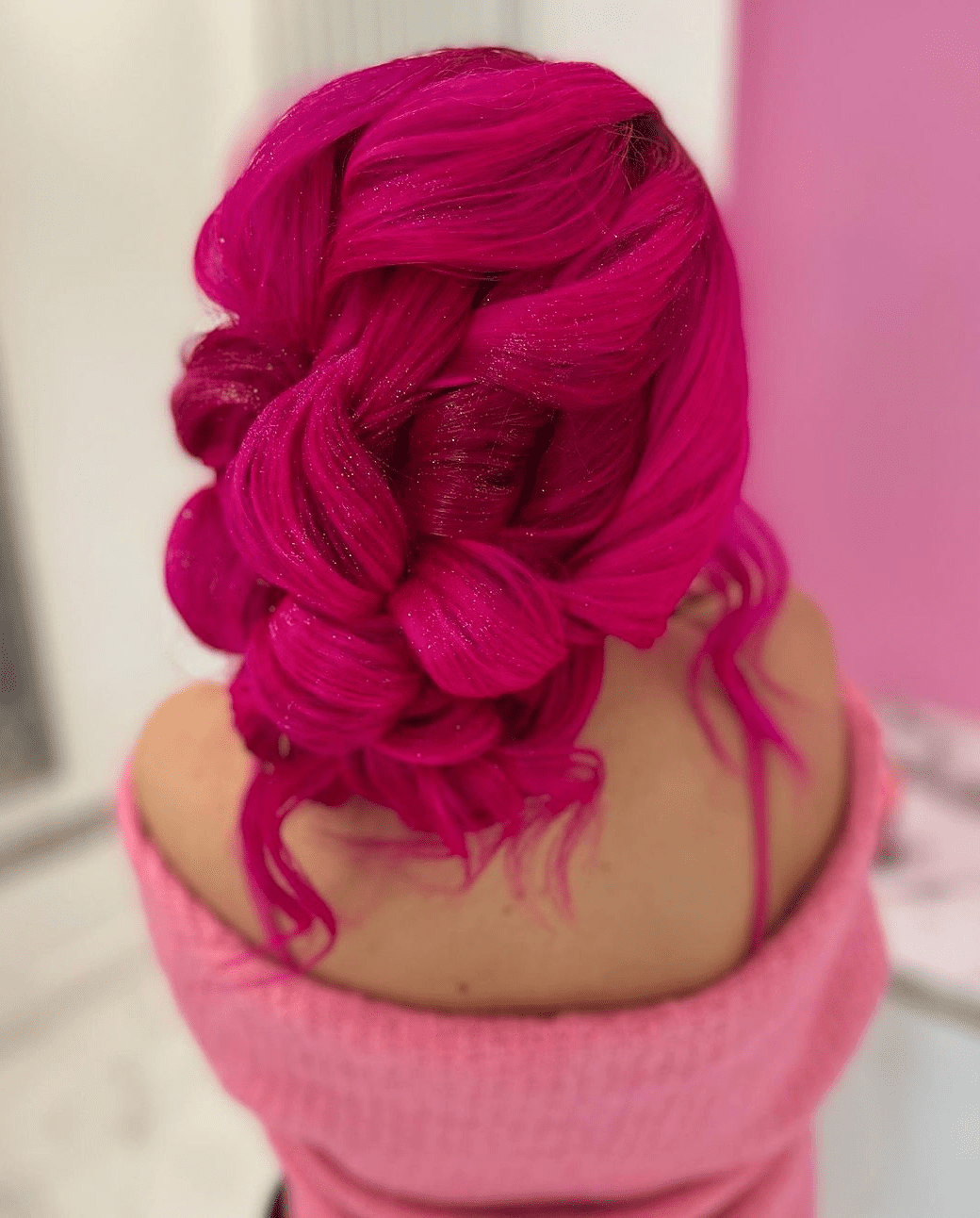 Crimson Confidence Braided Elegance