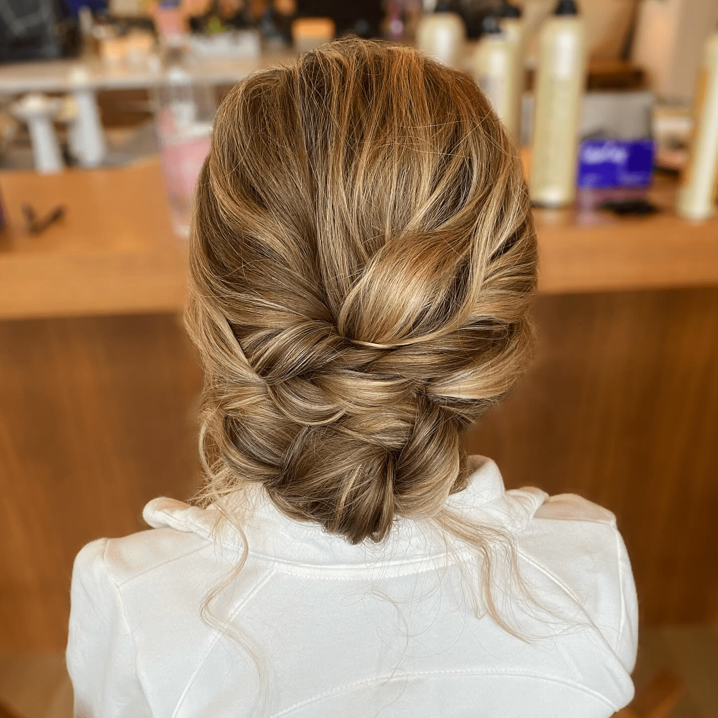 Curls and Low Bun