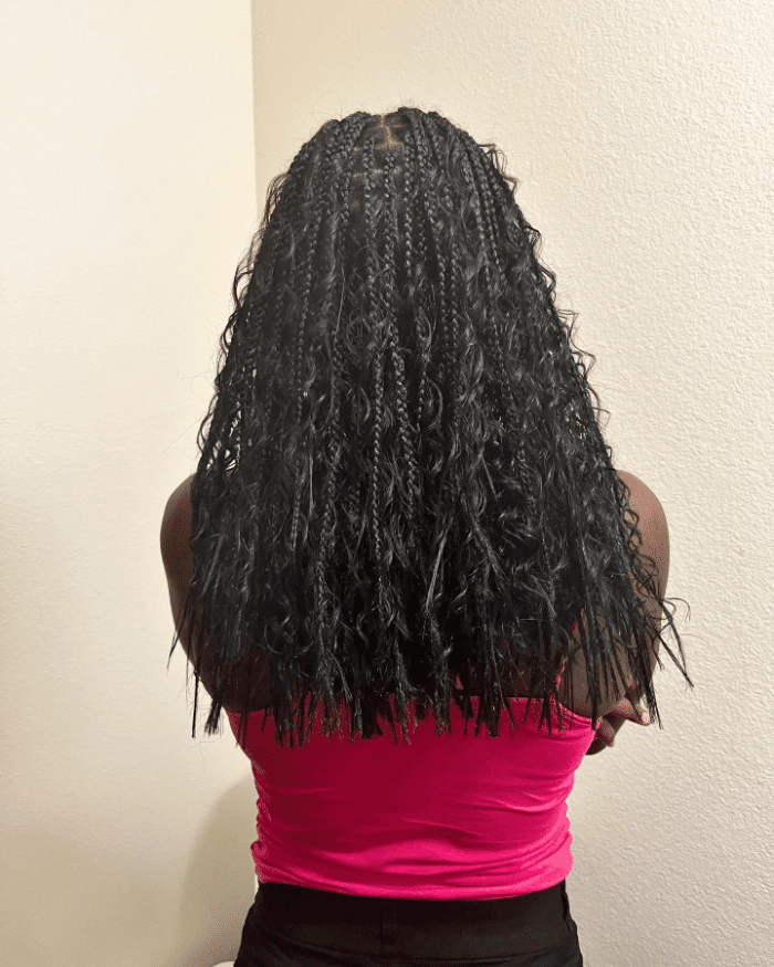 Effortless Wavy Knotless Braids