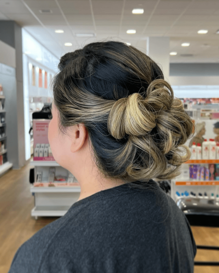 Elegant Textured Curly Updo