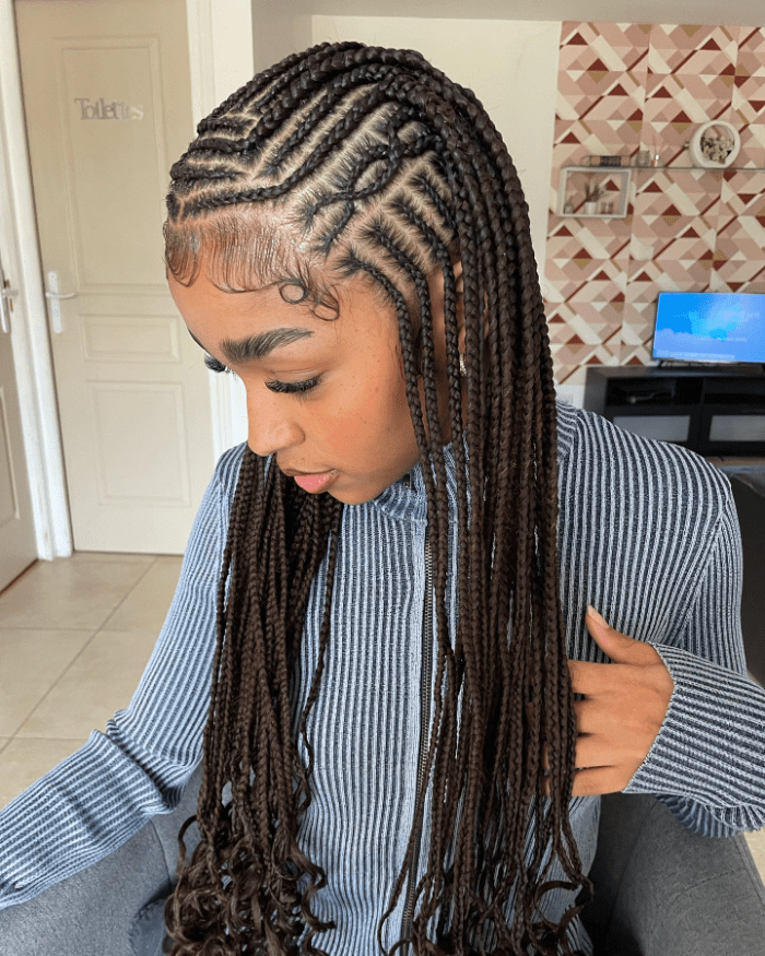 Enigmatic Cornrows Meet Box Braids