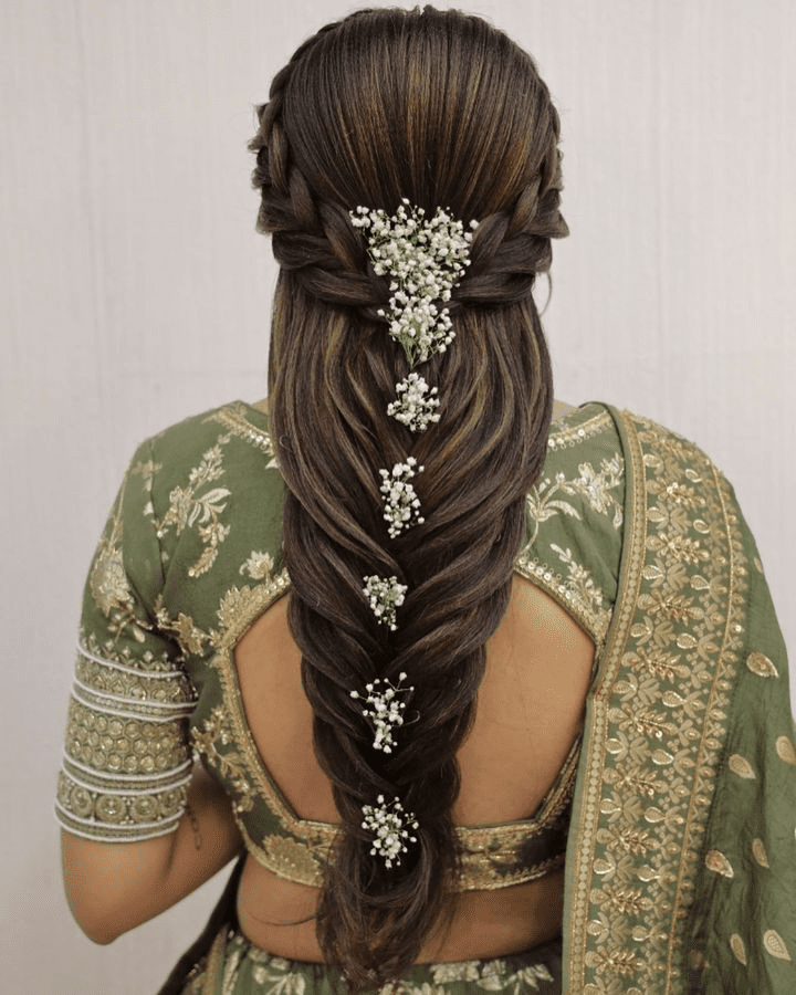 Ethereal Floral Side Braid