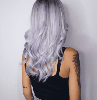 ethereal silver purple waves