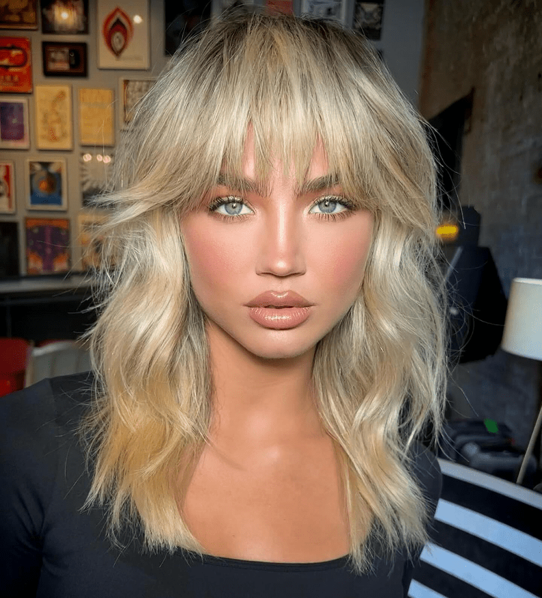 Face-Framing Bangs Balayage