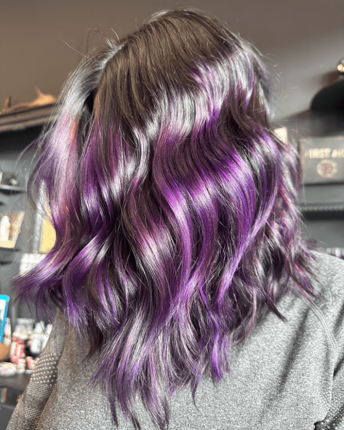 Fascinating Midnight Purple Hairstyle