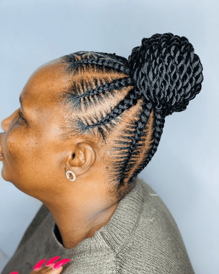 Fulani Bun Elegance in Braids