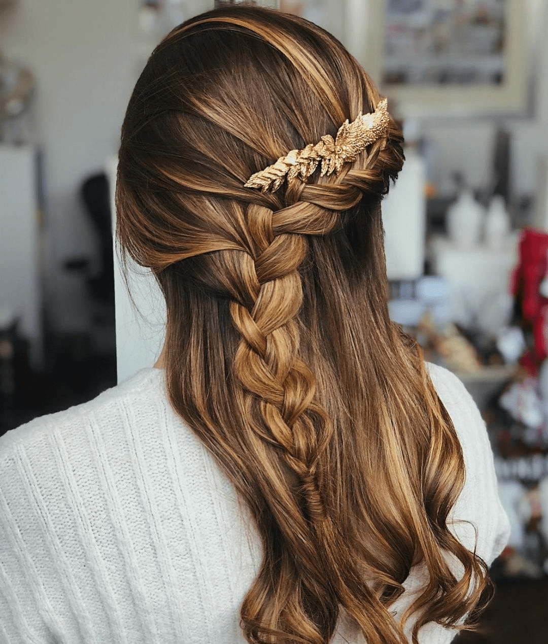 Golden Wheat Braid Elegance