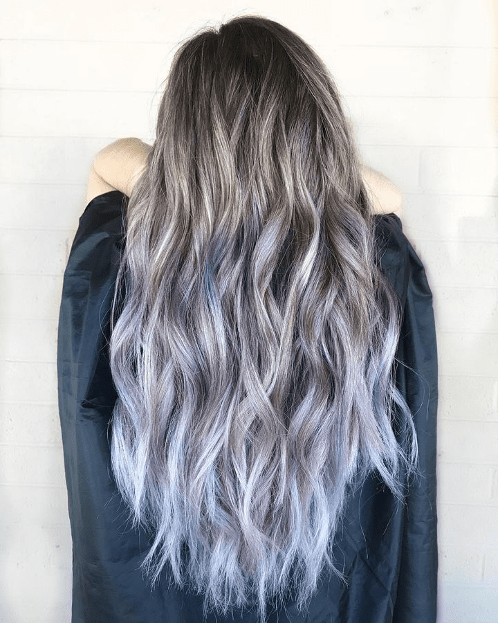 Metallic Lavender Waves
