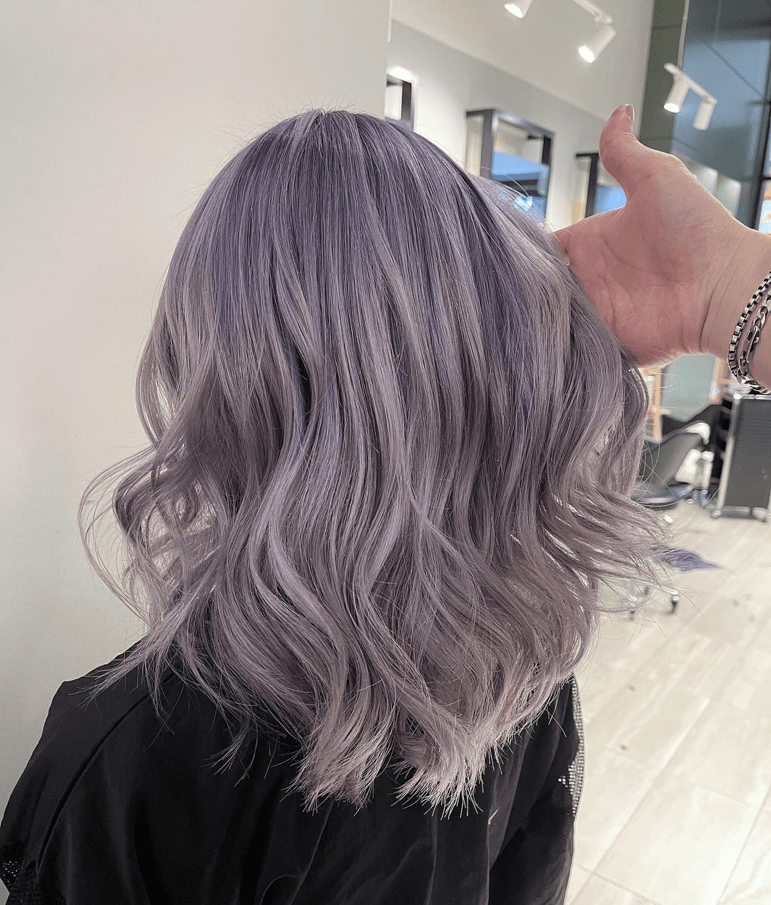 Metallic Lavender Waves