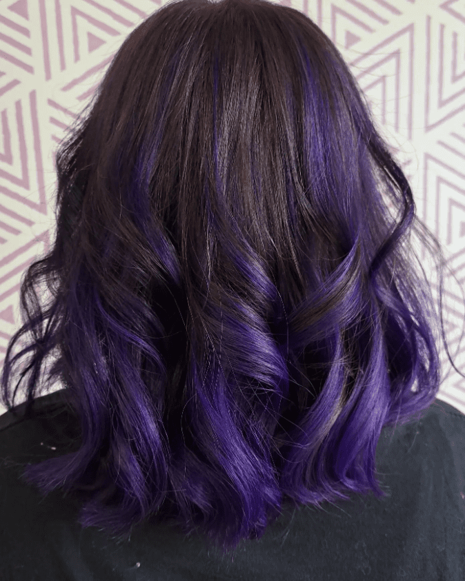 Midnight Violet Waves with 3D Effects