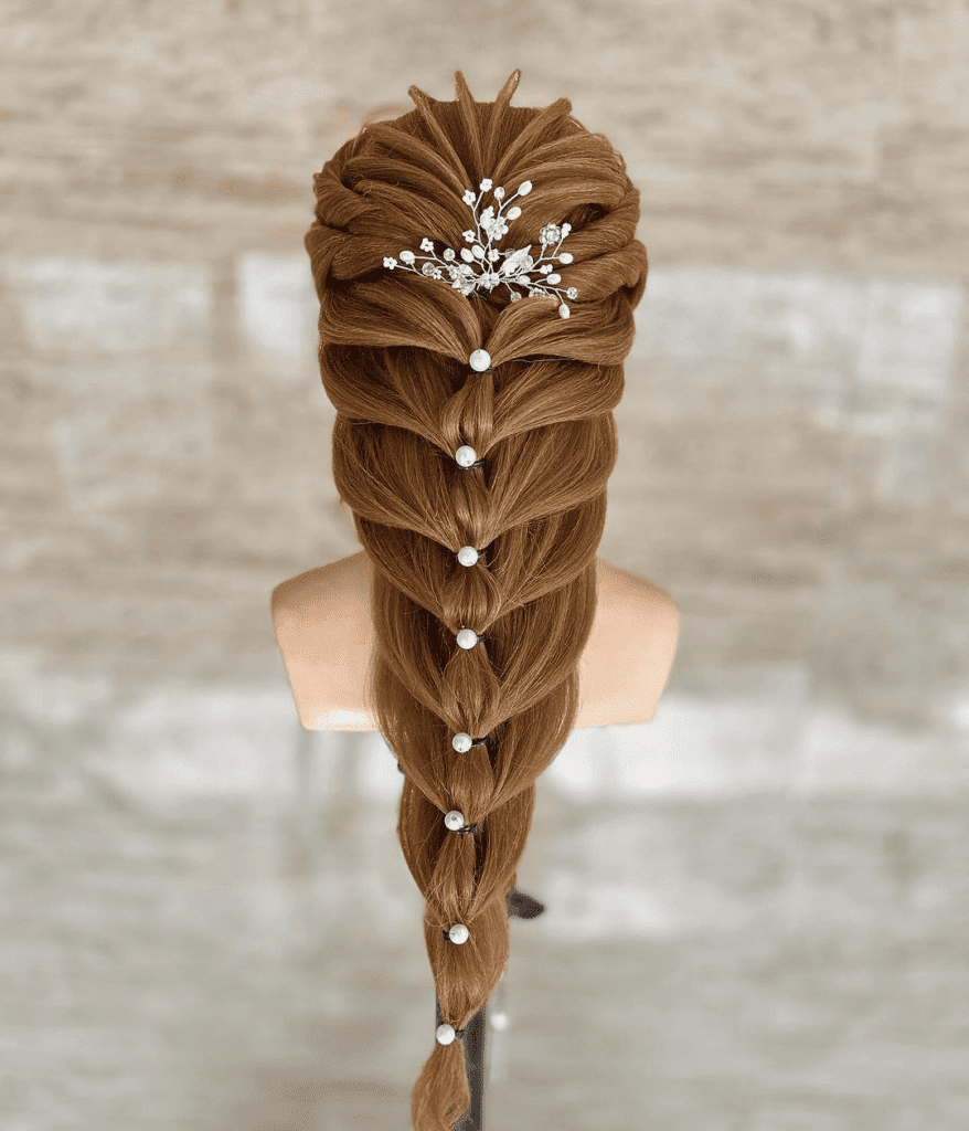 26 Beautiful Side Braid Hairstyles For 2024   Pearls And Braids Elegance 878x1024 