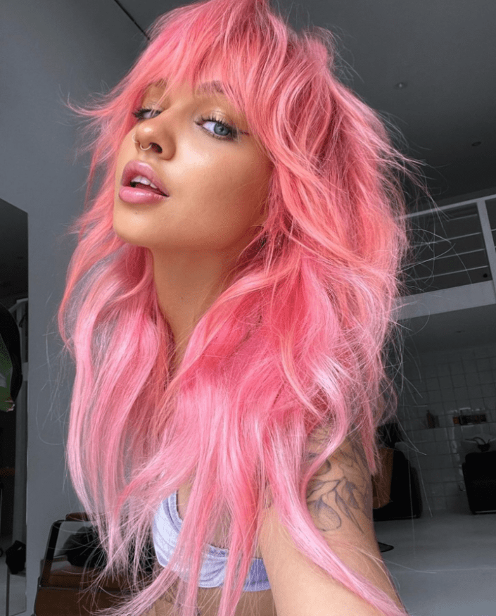 Playful Pink Wolfcut