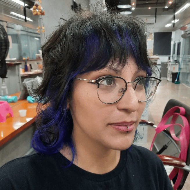Rebel Shag with Blue Flair