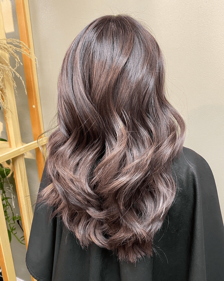 Silver Purple Gradient Waves