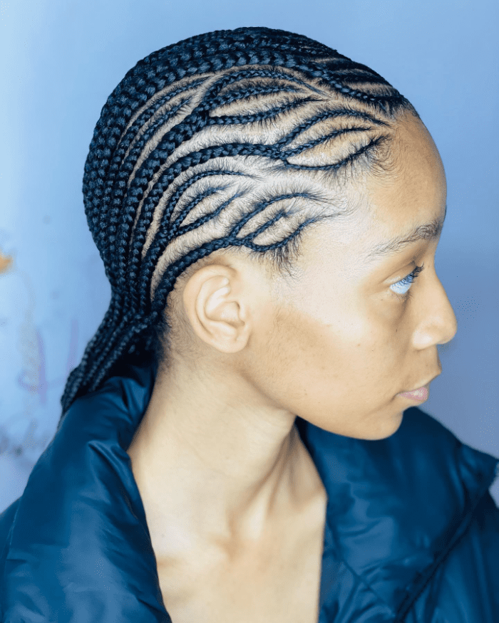 Straight Back Fulani Braid