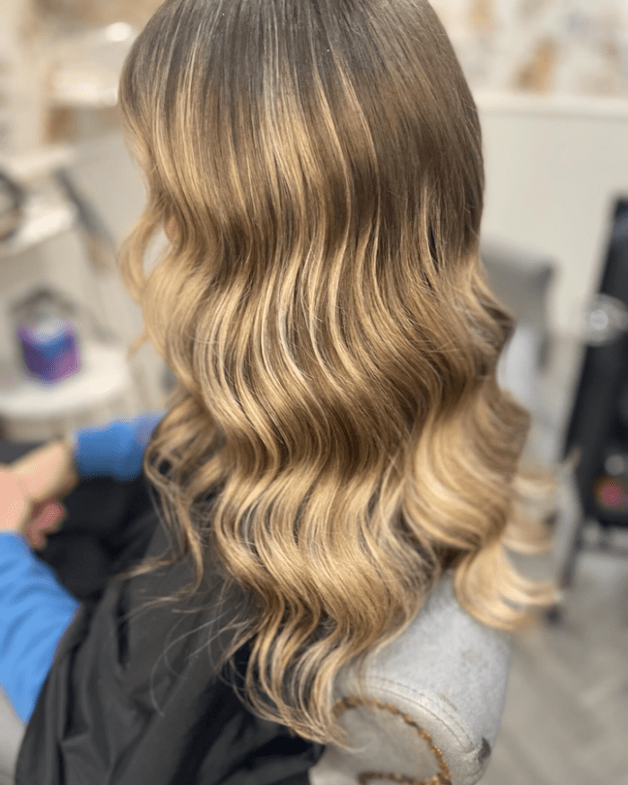 Warm Butter Blonde Waves