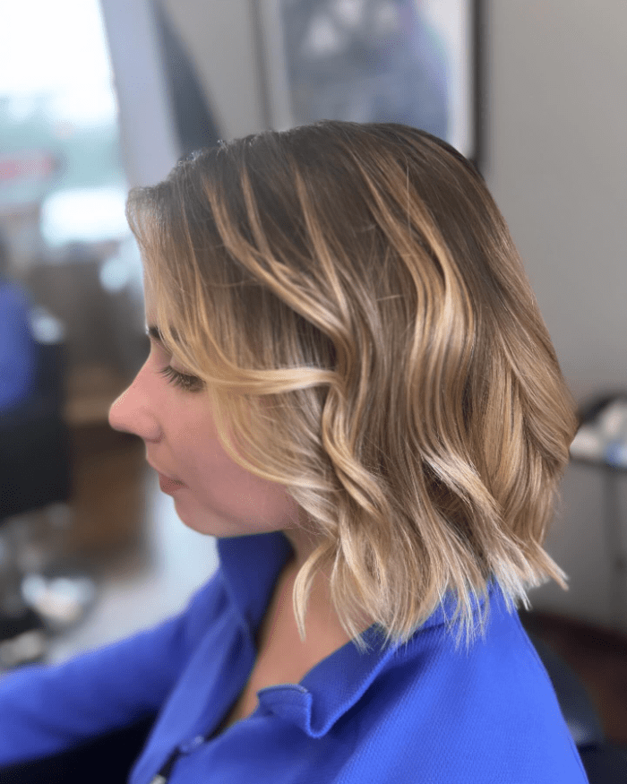 Wavy Balayage Lob