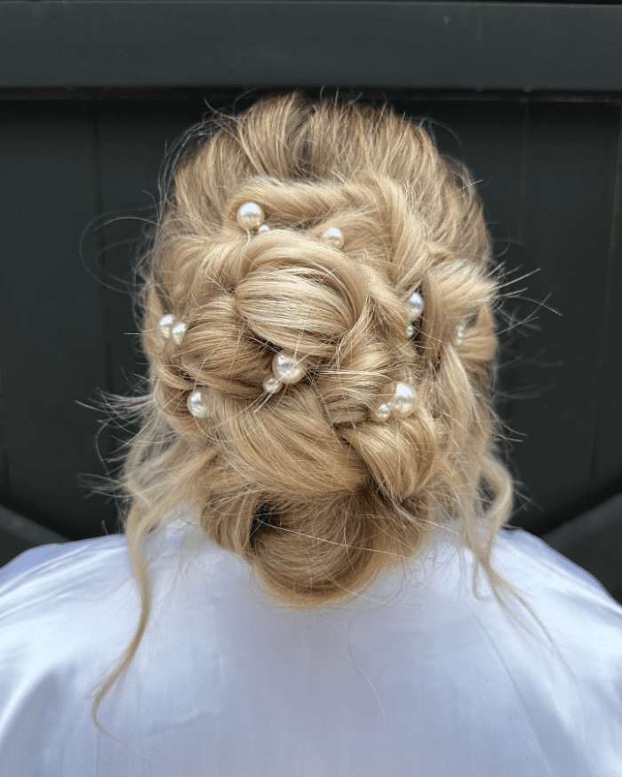 Whimsical Pearl Updo