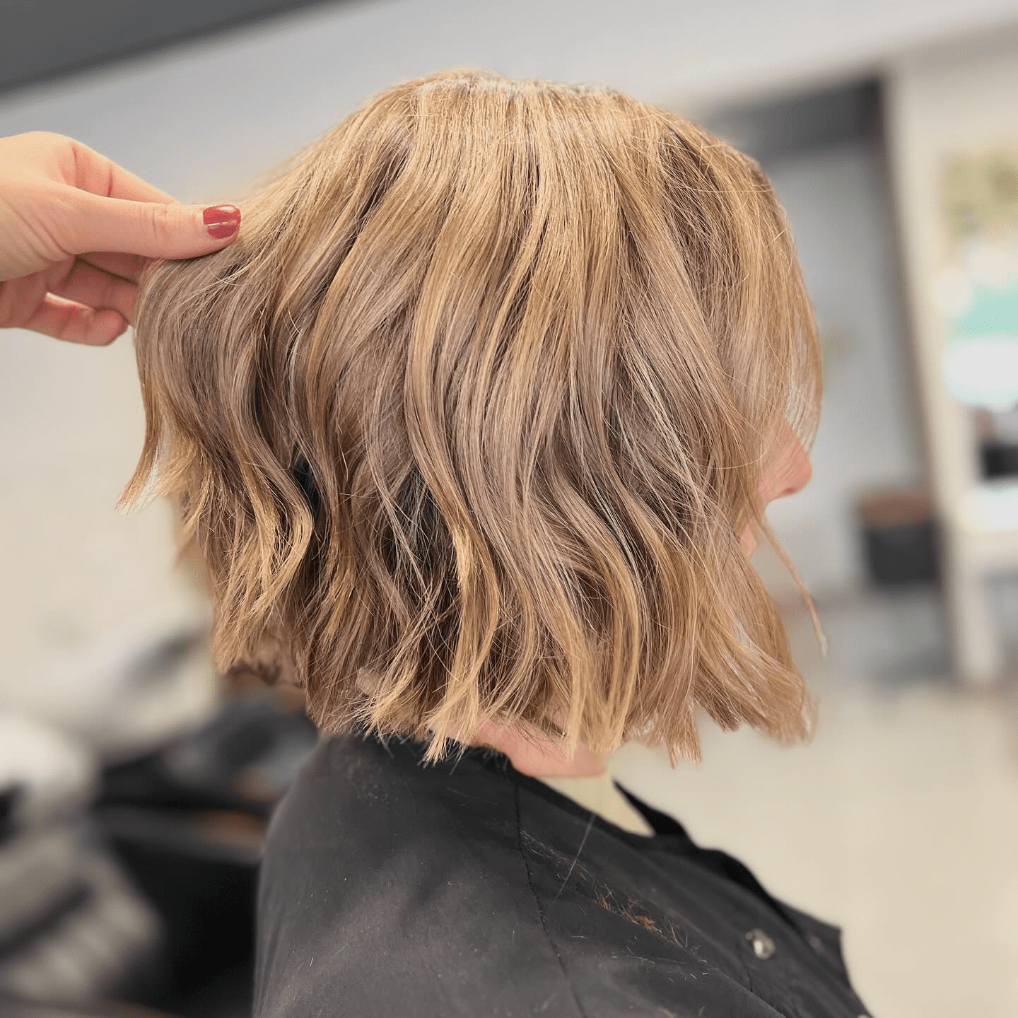 Blonde Textured Bob Transformation