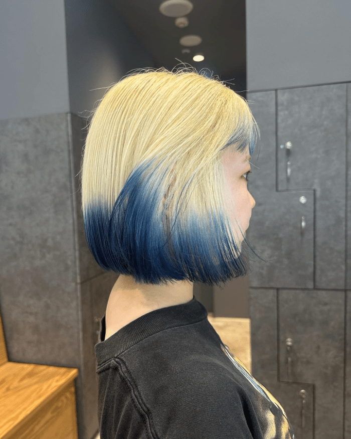 Blonde to Blue Boldness