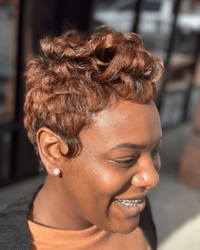 Curly Pixie Elegance Unveiled