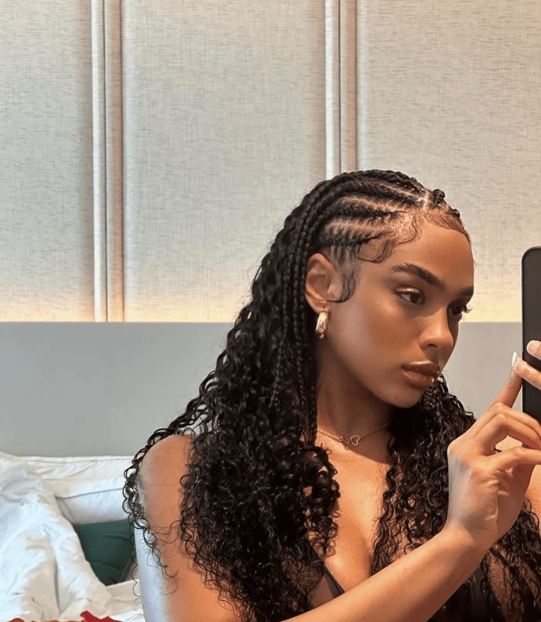Detailed Cornrows to Curls 
