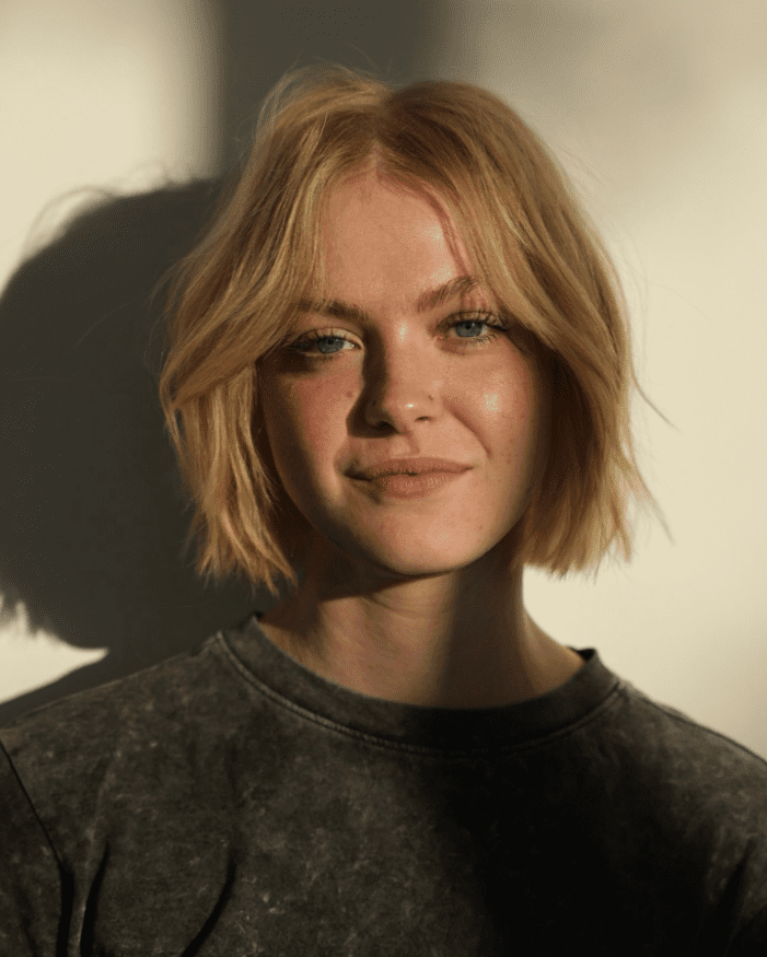 Effortlessly Edgy Sun-Kissed Bob