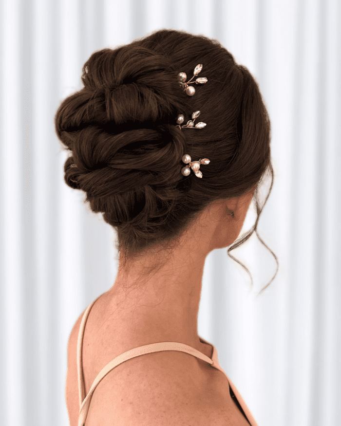 Enchanted Pearl Blossom Updo