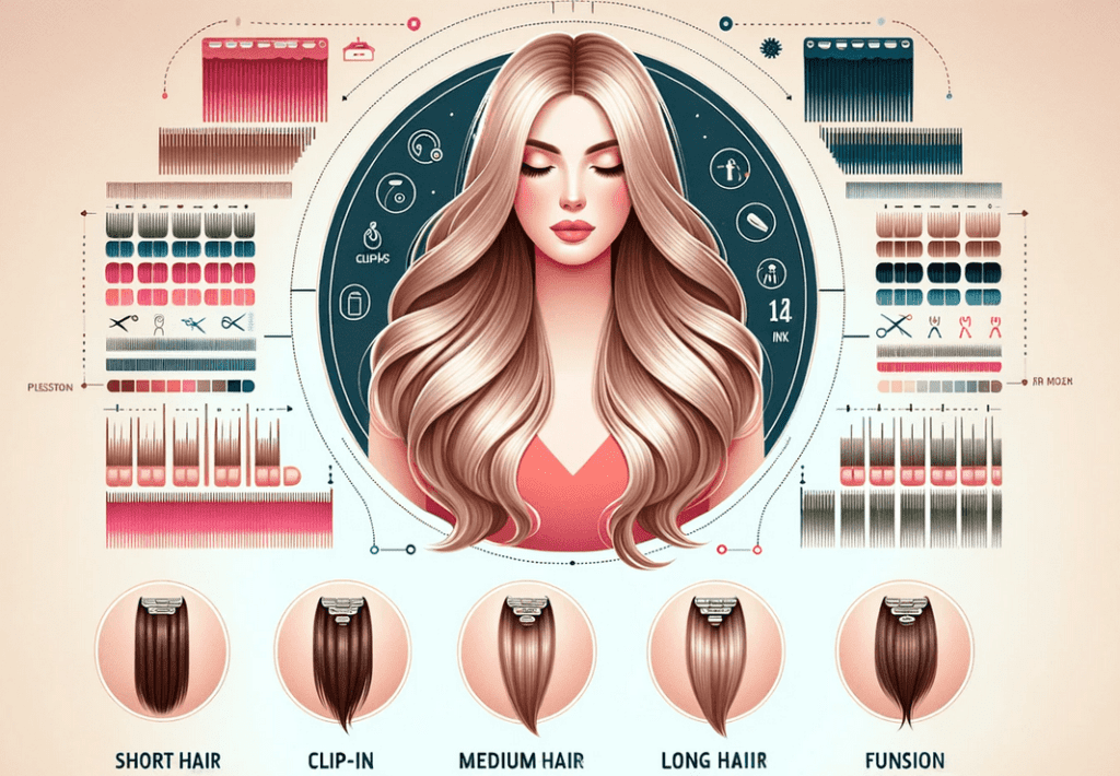 extensions hair inforgraphic