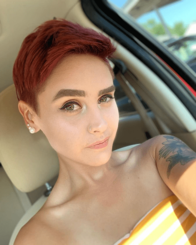 Fiery Confidence in Pixie Chic