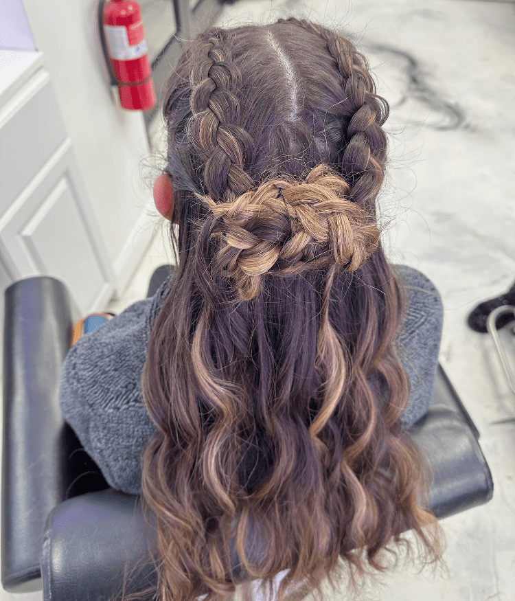 French Braids with Waves