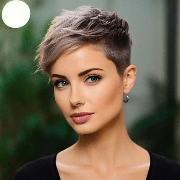 Icy Blonde Pixie Edge