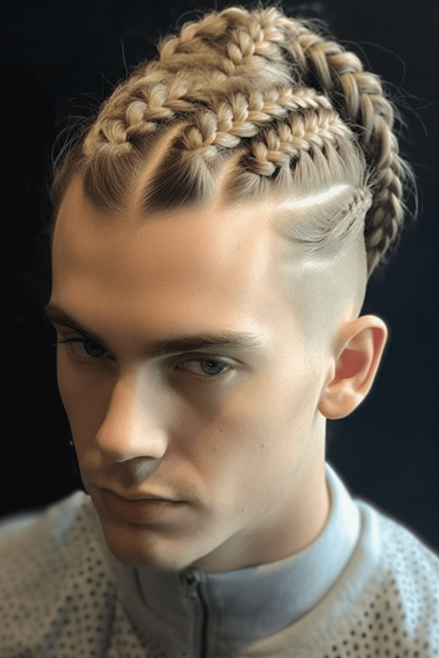 Intricate Cornrow Mastery Fade