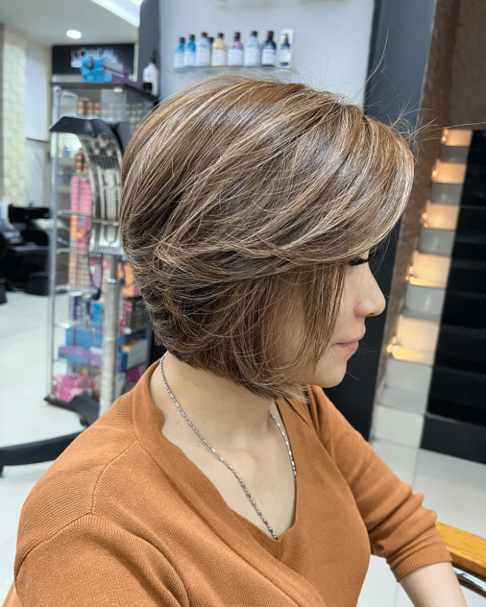 Layered Elegance: Dimensional Bob