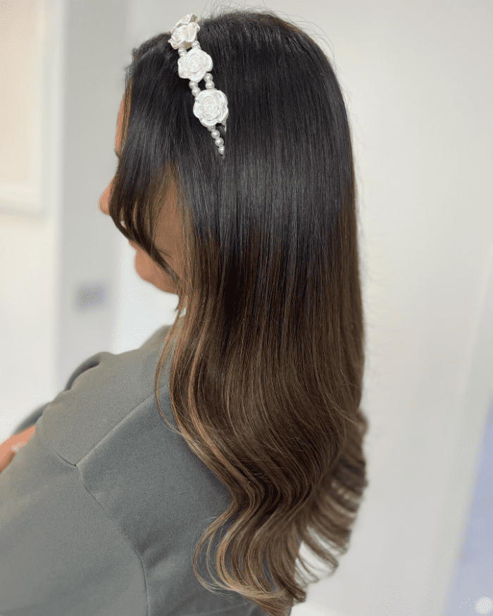 Long Hair with Curled Tips
