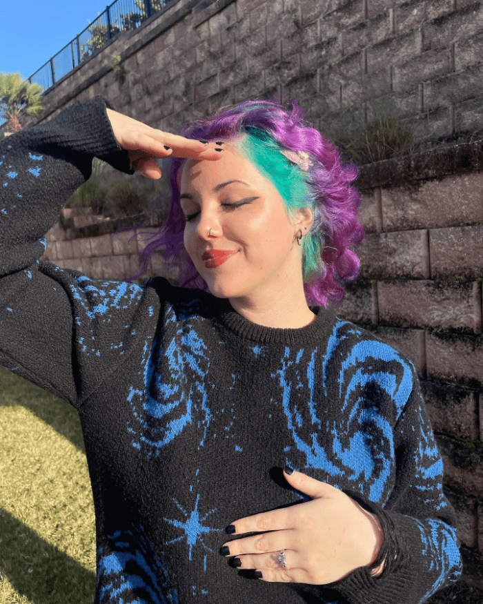 Mermaid Vibes in Technicolor Waves