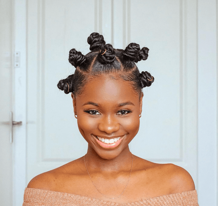 Playful Bantu Knot Elegance