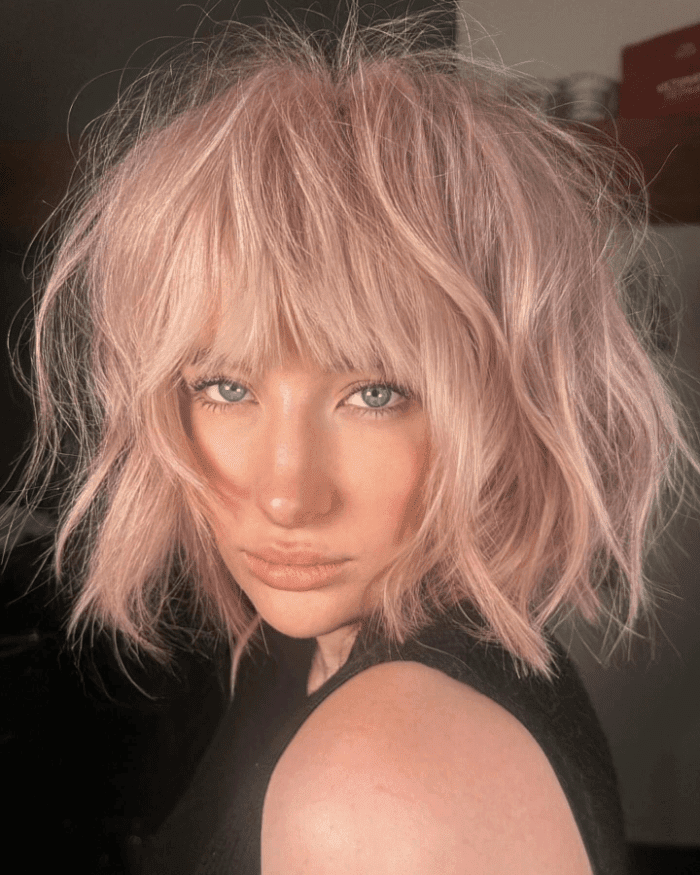 Playful Pink Textured Bob