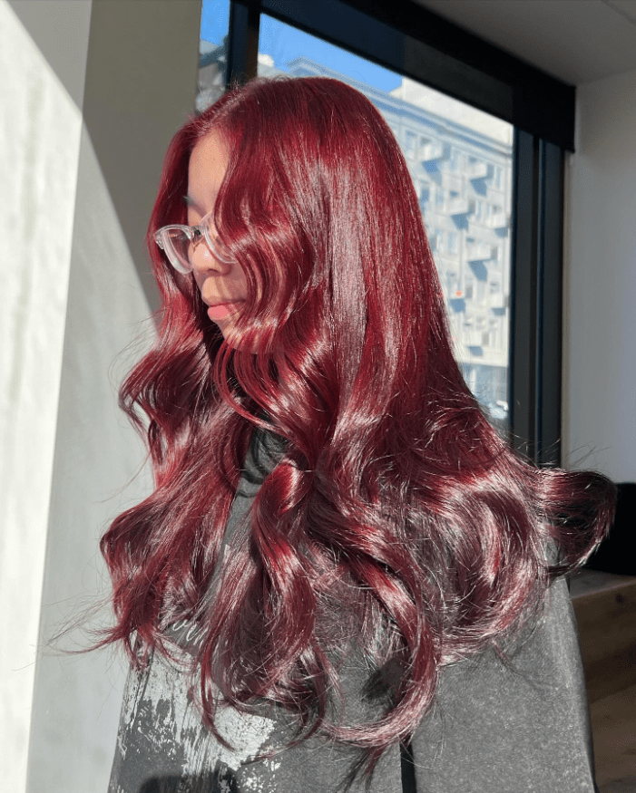 Radiant Ruby Curls Unleashed