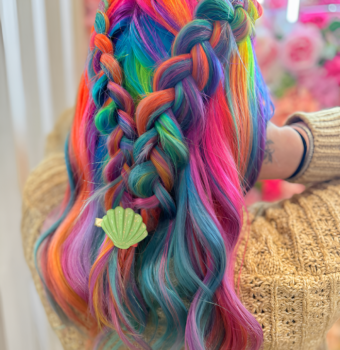 rainbow braids cascade