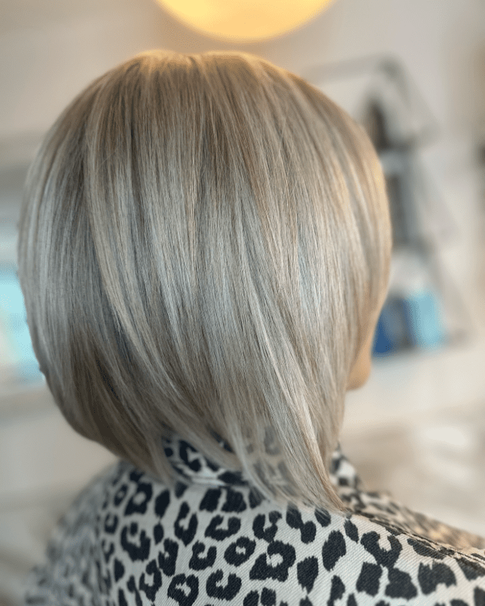 Silver Blonde Chic Bob