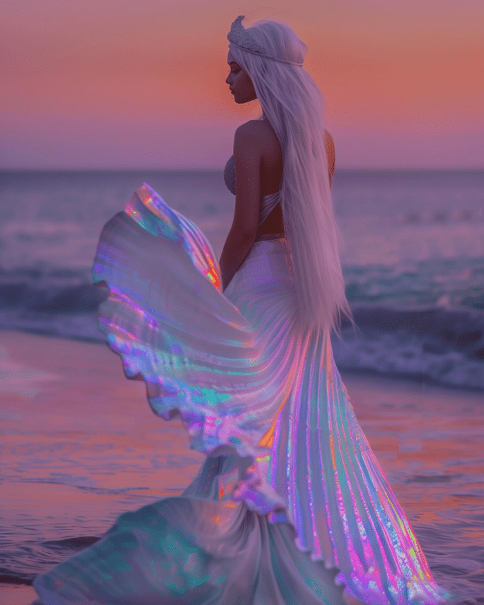 Silvery Mermaid Dreams Unfold