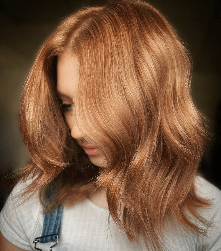 Strawberry Blonde with Gentle Waves