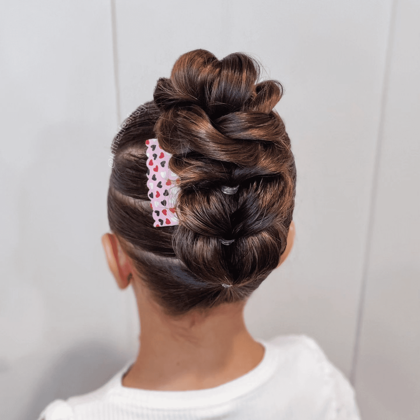 Twirling Braid with Pink Bow